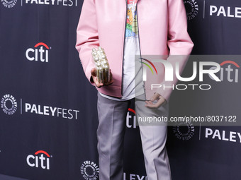 Jacob Bertrand arrives at the 2022 PaleyFest LA - Netflix's 'Cobra Kai' held at the Dolby Theatre on April 8, 2022 in Hollywood, Los Angeles...