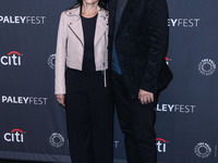 Phyllis Fierro and Ralph Macchio arrive at the 2022 PaleyFest LA - Netflix's 'Cobra Kai' held at the Dolby Theatre on April 8, 2022 in Holly...
