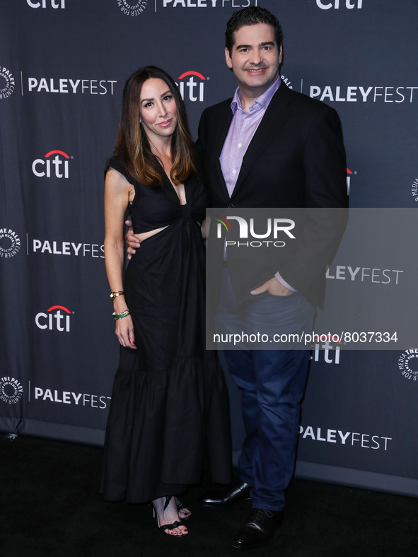 Randy Hurwitz and Jon Hurwitz arrive at the 2022 PaleyFest LA - Netflix's 'Cobra Kai' held at the Dolby Theatre on April 8, 2022 in Hollywoo...