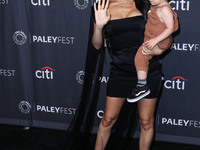 Canadian actress Vanessa Morgan and son River Kopech arrive at the 2022 PaleyFest LA - The CW's 'Riverdale' held at the Dolby Theatre on Apr...