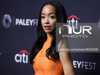American actress Erinn Westbrook arrives at the 2022 PaleyFest LA - The CW's 'Riverdale' held at the Dolby Theatre on April 9, 2022 in Holly...