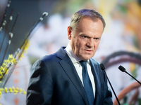 Donald Tusk during the National Council of the Civic Platform (Polish main opposition party) in Warsaw, Poland on April 13,  2022 (