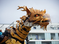 A robot, a mare-dragon called Long-Ma, created by Francois de la Rosiere and his company, la Machine, comes back in France in Toulouse for t...