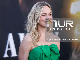 Australian actress Adelaide Clemens arrives at the Los Angeles Premiere Of FX's 'Under The Banner Of Heaven' held at the Hollywood Athletic...