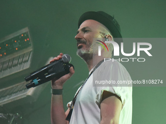 Samuel during the Music Concert Subsonica - Microchip Temporale Club Tour on April 21, 2022 at the Hall in Padova, Italy (