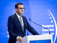 Prime Minister of the Republic of Poland Mateusz Morawiecki during the European Economic Congress in Katowice, Poland on April 25, 2022 (