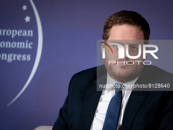 Janusz Cieszynski (Government Plenipotentiary for Cybersecurity) during the European Economic Congress in Katowice, Poland on April 25, 2022...