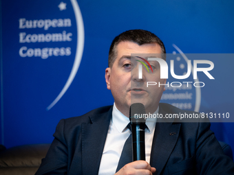 Leszek Skiba (Chairman of the Board, Bank Pekao SA) during the European Economic Congress in Katowice, Poland on April 25, 2022 (