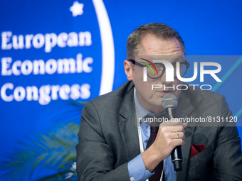 Frederic Faroche (Chairman of the Board, CEO, Veolia Group in Poland) during the European Economic Congress in Katowice, Poland on April 25,...