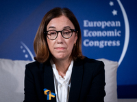 Ewa Luniewska (Vice-President, ING Bank Slaski SA) during the European Economic Congress in Katowice, Poland on April 25, 2022 (