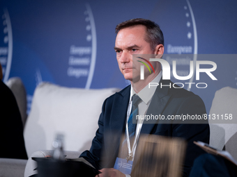 Cezary Lysenko (Director, Infrastructure Construction, Budimex SA) during the European Economic Congress in Katowice, Poland on April 25, 20...