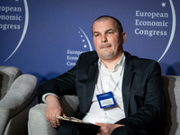 Artur Martyniuk (Chairman of the Board, POLREGIO SA) during the European Economic Congress in Katowice, Poland on April 25, 2022 (