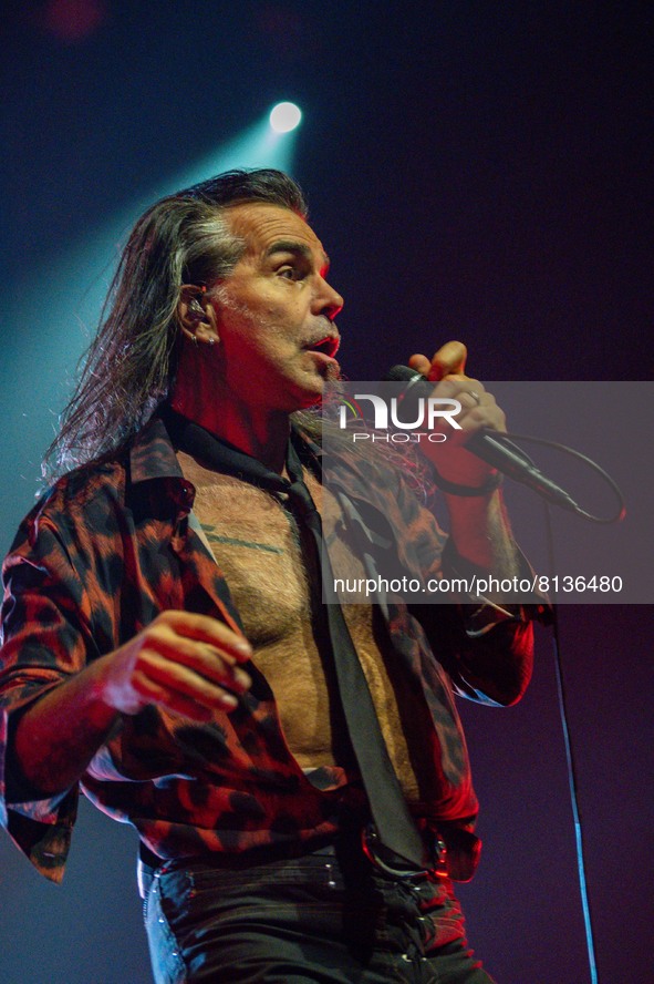 Piero Pelu' during the Music Concert Litfiba - Ultimo Girone 1980-2022 on April 26, 2022 at the Gran Teatro Geox in Padova, Italy 
