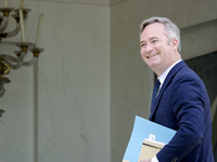French State Secretary in charge of tourism Jean-Baptiste Lemoyne arrives at the first weekly cabinet meeting at the Elysee palace after pre...