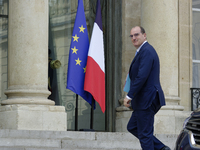 French Prime Minister Jean Castex  arrives at the first weekly cabinet meeting at the Elysee palace after presidential election - April 28,...