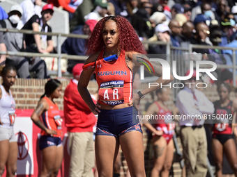 Athletes return to Franklin Field to compete in the second day of the annual running of Penn Relays Carnaval, in Philadelphia, PA, USA on Ap...