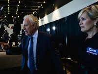 Conservative leadership candidate Jean Charest with wife Michèle Dionne arrive at the Conservative Party of Canada English leadership debate...