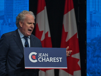 Conservative leadership candidate Jean Charest during the Conservative Party of Canada English leadership debate, at Edmonton Convention Cen...