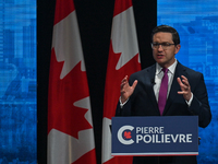 Conservative leadership candidate Pierre Poilievre during the Conservative Party of Canada English leadership debate, at Edmonton Convention...