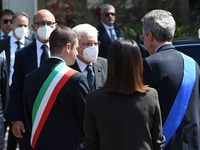 President Of The Italian Republic Sergio Mattarella arrives at the 1st edition of ”Verso Sud” organized by the European House - Ambrosetti i...