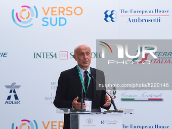 Marco Minniti  President, Med-Or Foundationg at the 1st edition of ”Verso Sud” organized by the European House - Ambrosetti in Sorrento, Nap...