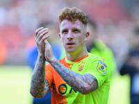
Jack Colback of Nottingham Forest applauds his team's supporters during the Sky Bet Championship Play-Off Semi-Final 1st leg between Sheffi...