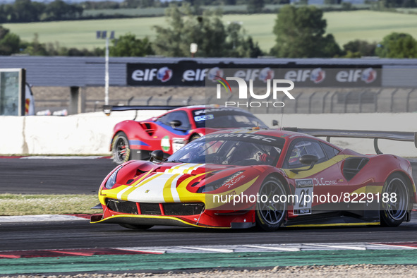 21 Delacour Hugo (fra), Sbirrazzuoli Cedric (mon), AF Corse, Ferrari 488 GT3, action during the 2nd round of the 2022 GT World Challenge Eur...