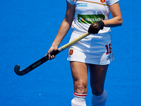Candela Mejias of Spain smiles during the FIH Hockey Pro League Women game between Spain and Argentina at Estadio Betero, May 15, 2022, Vale...