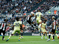 Joelinton of Newcastle United heads towards goal during the Premier League match between Newcastle United and Arsenal at St. James's Park, N...