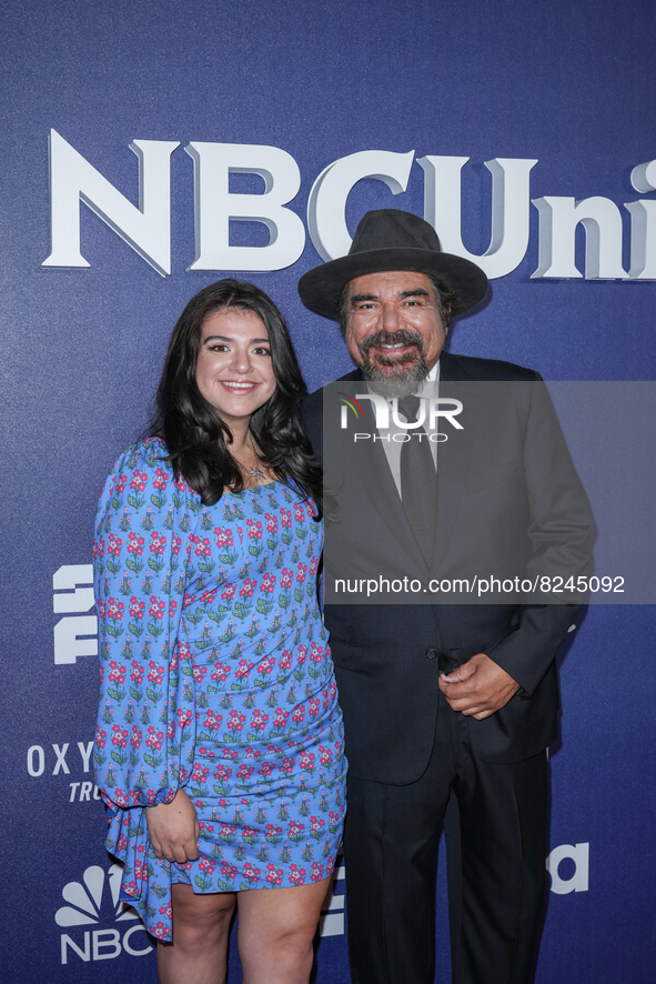 NEW YORK, NEW YORK - MAY 16: Mayan Lopez and George Lopez attend the 2022 NBCUniversal Upfront at Mandarin Oriental Hotel on May 16, 2022 in...