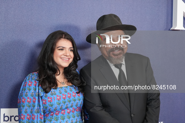 NEW YORK, NEW YORK - MAY 16: Mayan Lopez and George Lopez attend the 2022 NBCUniversal Upfront at Mandarin Oriental Hotel on May 16, 2022 in...