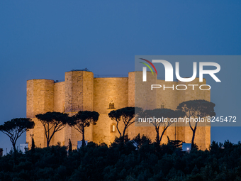 Castel del Monte before the Gucci high fashion show in Andria on May 16, 2022.
The Castel del Monte Frederick manor hosted the ideal high f...