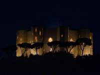 Castel del Monte before the Gucci high fashion show in Andria on May 16, 2022.
The Castel del Monte Frederick manor hosted the ideal high f...