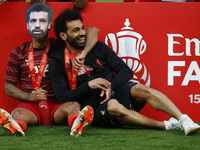 TWO Liverpool's Mohamed Salah during FA Cup Final between Chelsea and Liverpool at Wembley Stadium , London, UK 14th May , 2022
 (