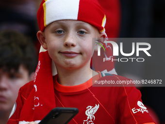 Young Liverpool fan during FA Cup Final between Chelsea and Liverpool at Wembley Stadium , London, UK 14th May , 2022
 (