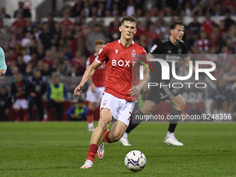 
Ryan Yates of Nottingham Forest during the Sky Bet Championship Play-Off Semi-Final match between Nottingham Forest and Sheffield United at...