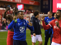 
Nottingham Forest players celebrate during the Sky Bet Championship Play-Off Semi-Final match between Nottingham Forest and Sheffield Unite...