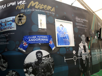 The beginning of Cristiano Ronaldo's career at the CF Andorinha in Madeira Island pictured at the Cristiano Ronaldo traveling museum in Lisb...