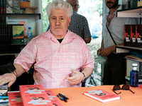 Pedro Almodovar during the signing of copies of the book at the Madrid Book Fair in the Retiro Park in Madrid. June 8, 2022 Spain (