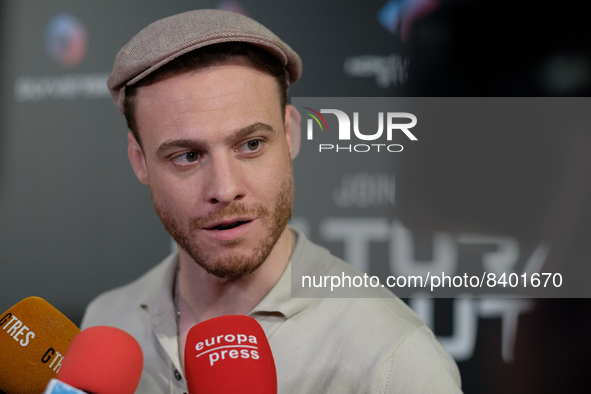 Turkish actor Kerem Bursin attends the photocall of the presentation of NFT in Madrid. June 14, 2022 Spain 
