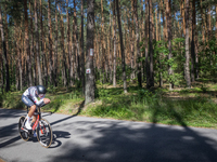 Marcin Bialoblocki during the Cycling Polish Championships in Leoncin, Poland, on June 22, 2022. (