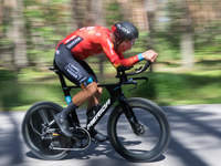 Filip Maciejuk during the Cycling Polish Championships in Leoncin, Poland, on June 22, 2022. (