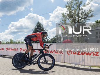 Kamil Gradek during the Cycling Polish Championships in Leoncin, Poland, on June 22, 2022. (