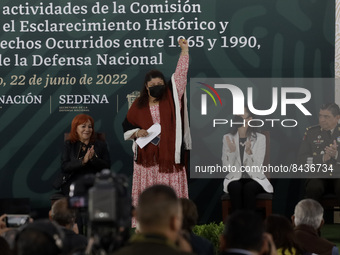 Micaela Cabanas, talks  during the ceremony 'Access to Truth, the historical clarification and the promotion of justice for the events that...