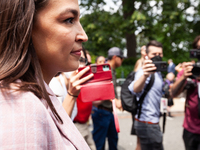 Congresswoman Alexandria Ocasio-Cortez (D-NY) arrives at the Supreme Court issued its opinion on Dobbs v. JWHO.  The opinion reverses the fe...