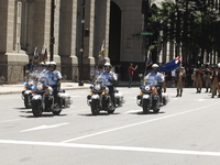 Philadelphia Police Department Motorcycle Unit participates in the Independence Day Parade in Philadelphia, PA, on July 4, 2022. (
