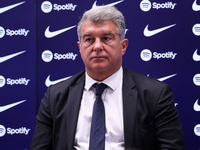 Joan Laporta during the presentation of Frank Kessie as a new player of FC Barcelona, in Barcelona, on 06th July 2022. 
 -- (