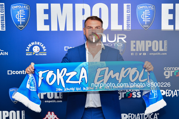 Paolo Zanetti (Head Coach of Empoli FC) during the italian soccer Serie A match Presentation of the new Empoli FC head coach Paolo Zanetti o...