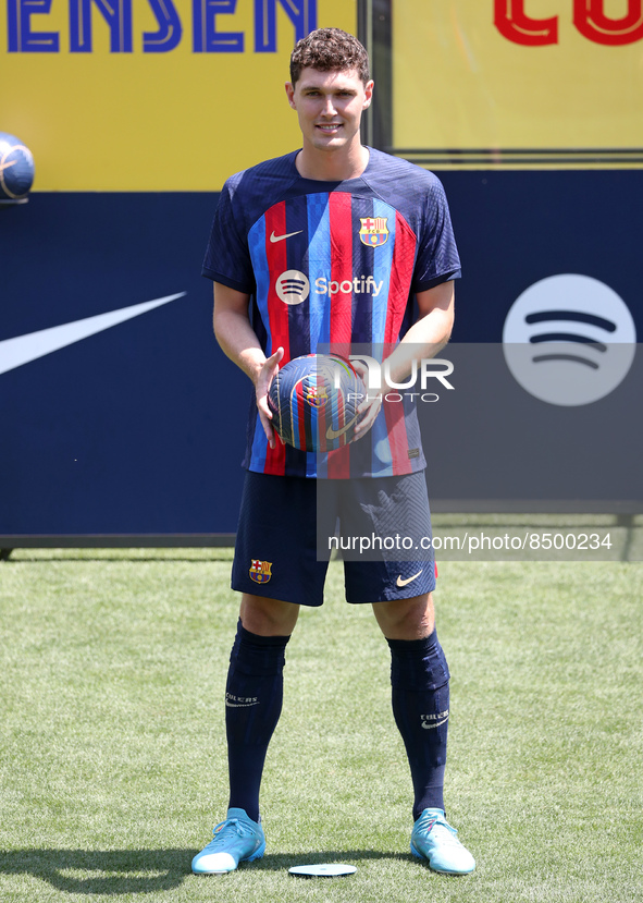 Andreas Christensen during his presentation as a new player of FC Barcelona, in Barcelona, on 07th July 2022. 
 -- 