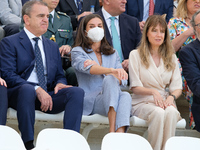 Queen Letizia of Spain attends a conference on 'The Informative Treatment of Disabilities In Media' at Vallehermoso Stadium on July 12, 2022...